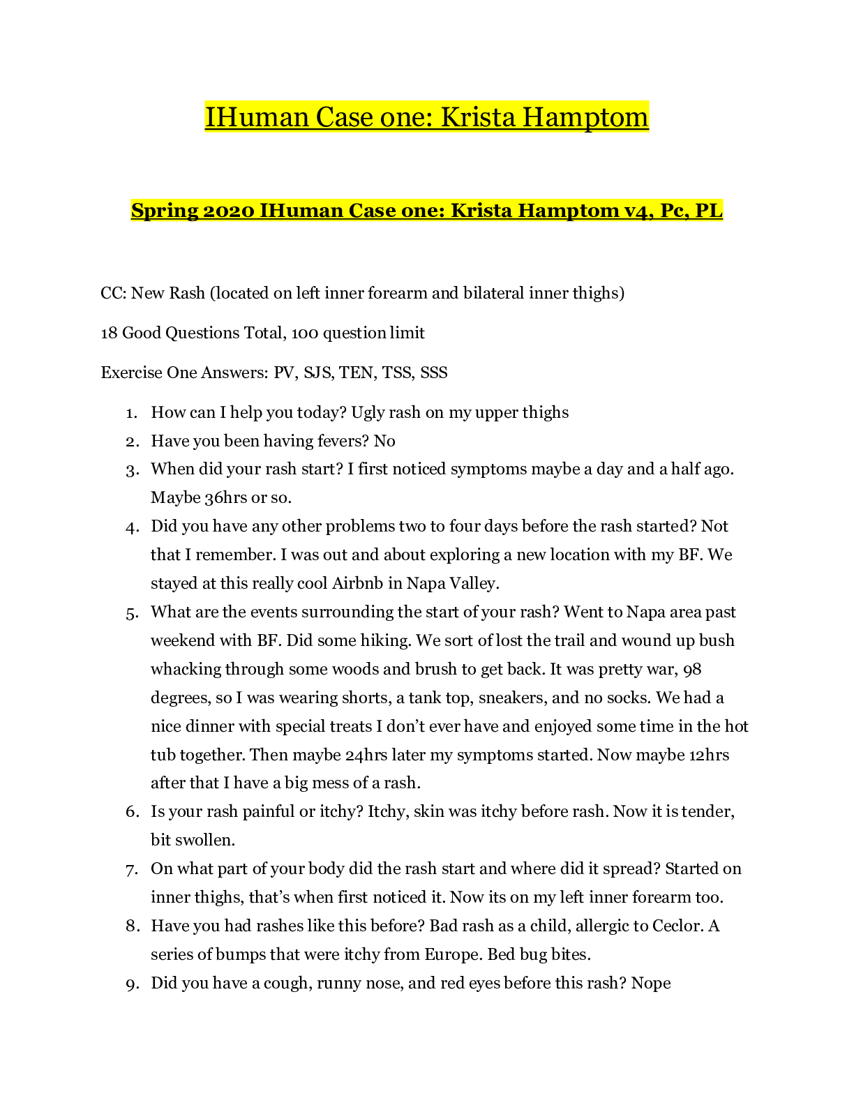 Preview image for IHuman Case one: Krista Hamptom_Spring 2020 | IHuman Case one: Krista Hamptom v4, Pc, PL